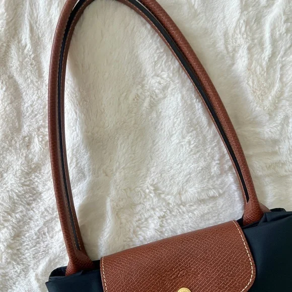 Longchamp Le Pliage Original L Black and Brown Tote Bag - Picture 7 of 10